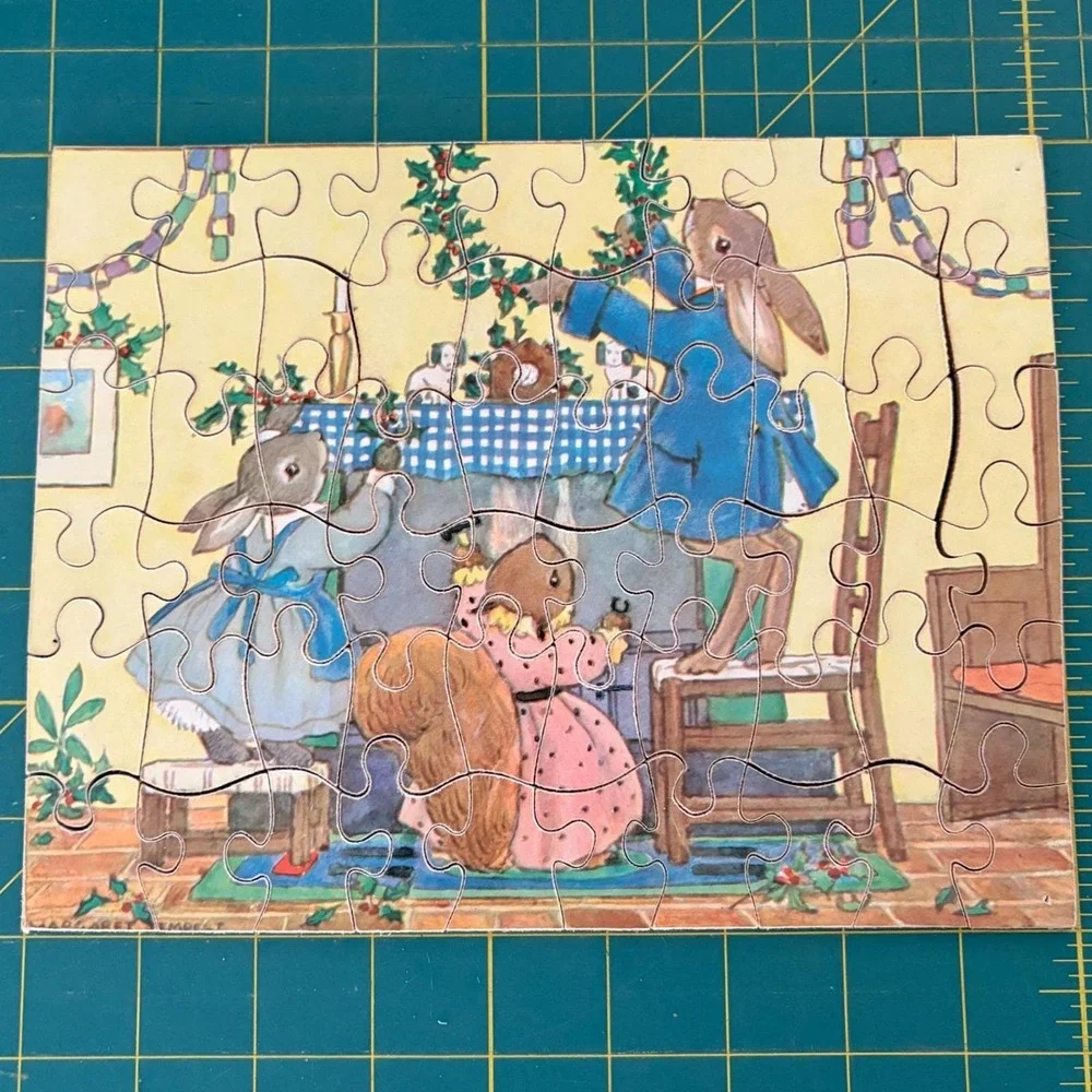 Vintage Pepys Series Little Grey Rabbit Wooden Jigsaw Puzzle 60pc Complete